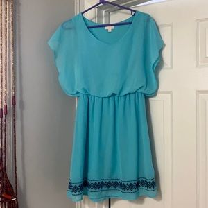 Charming Charlie Aqua Blue Sundress